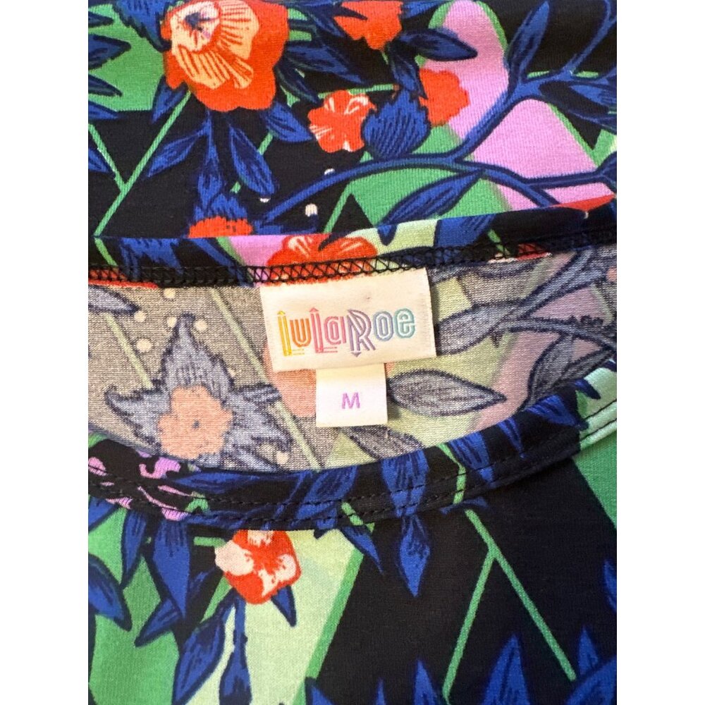 LuLaRoe Womens Long Sleeve Floral Print Dress Medium - Picture 6 of 6